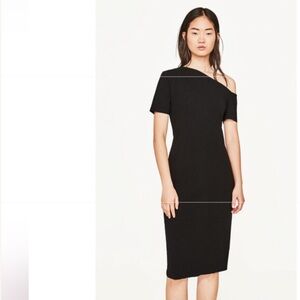 Zara Black One-Shoulder Dress